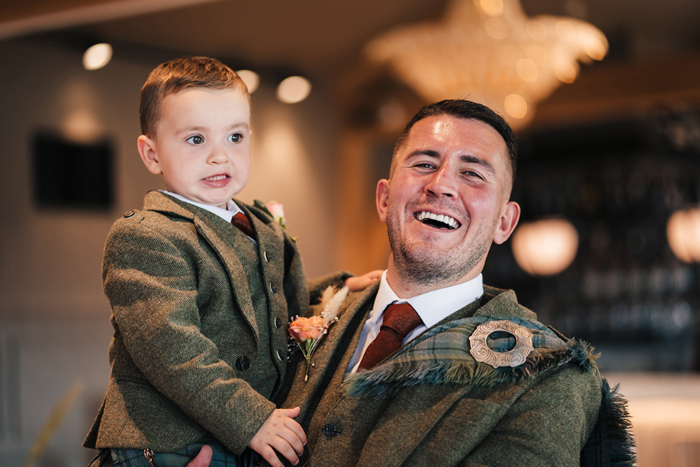 Groom and small boy