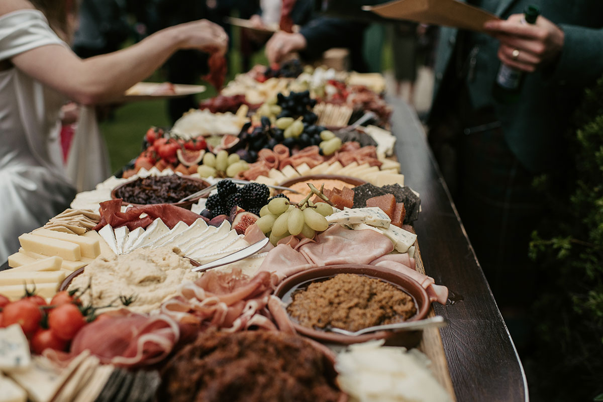 grazing table at Achnagairn Castle