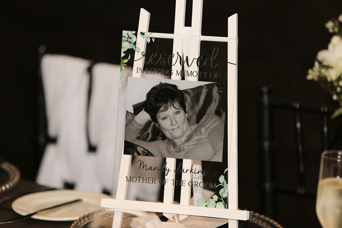 picture of lost loved one during wedding at kimpton blythswood square in glasgow