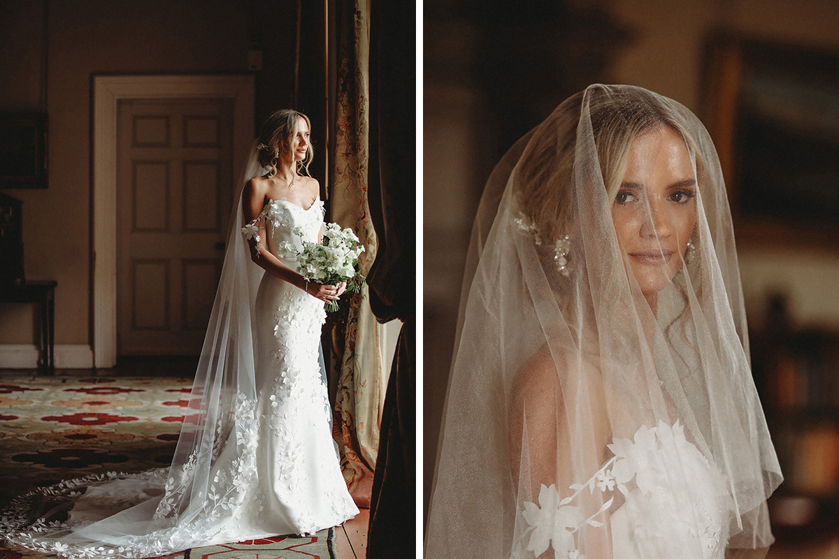 A Bride Posing On Her Wedding Day