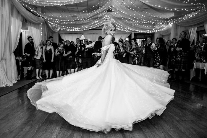 A Spinning Bride On The Dance Floor At The Weigh Inn