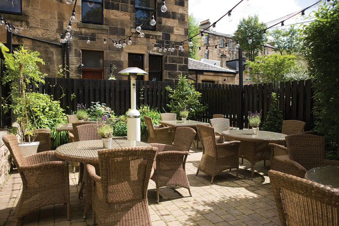 Outdoor Heated Patio And Seating Area at Hotel du Vin Glasgow