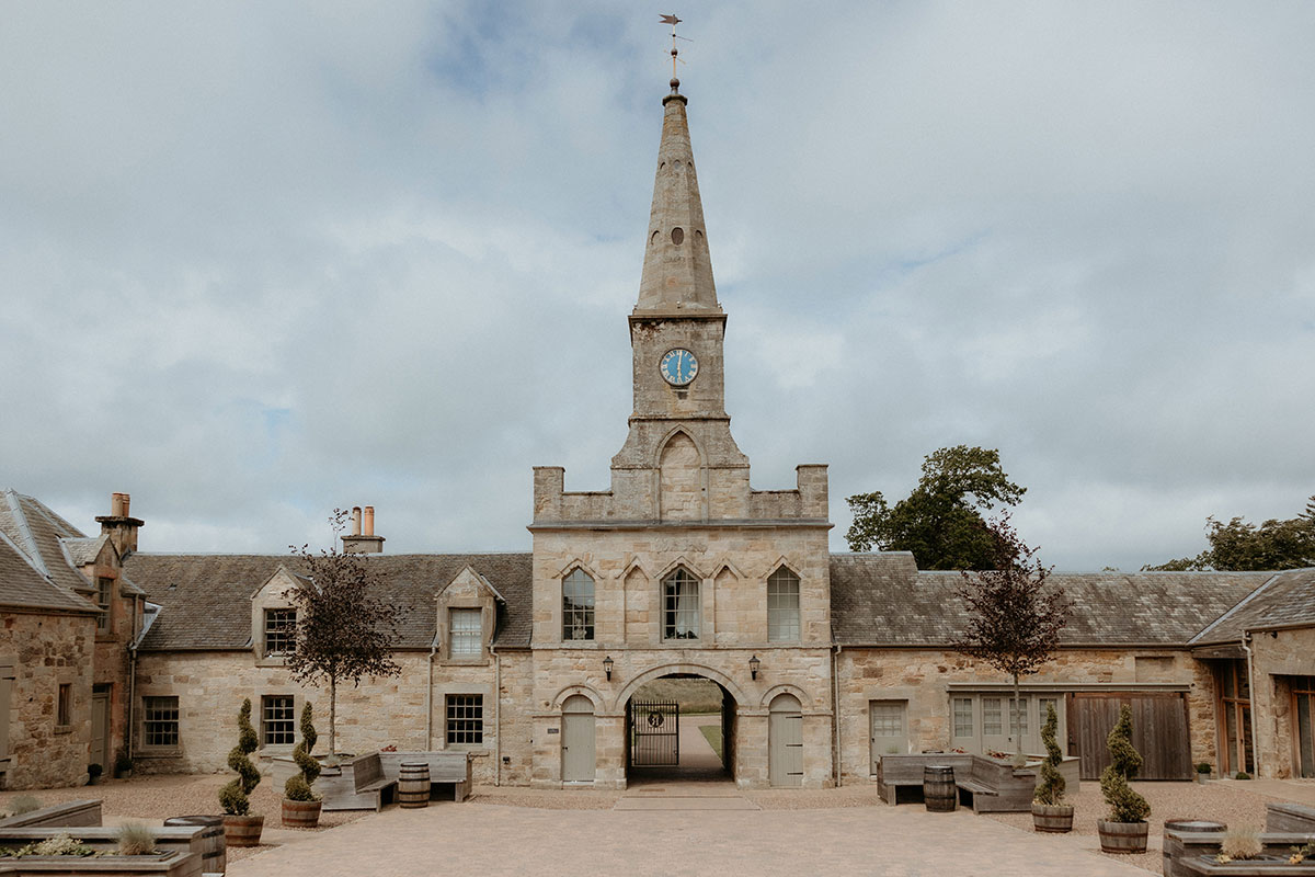 Exterior of Rosebery Steading Midlothian countryside wedding venue