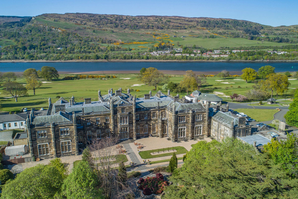 Exterior of Mar Hall Golf Resort and Spa with River Clyde
