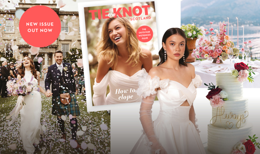collage of wedding related images tie the knot scotland