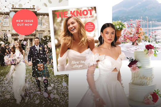 collage of wedding related images tie the knot scotland