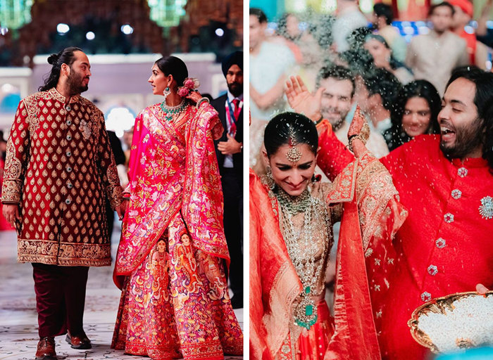 Anant Ambaniand Radhika Merchant during their wedding
