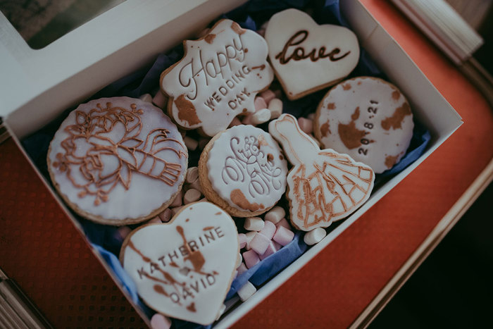 Iced Wedding Cookies In A Box