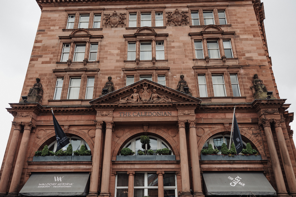Exterior view of the Waldorf Astoria Edinburgh – The Caledonian, home to Dean Banks restaurant
