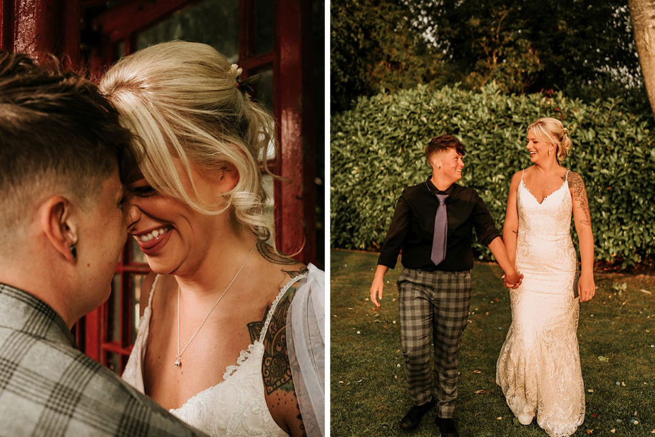 Couple portraits of the two brides