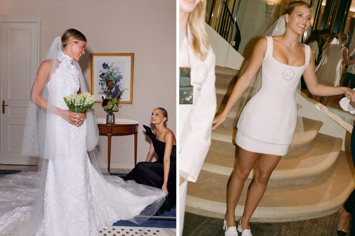Sofia Richie Two Chanel Wedding Dresses
