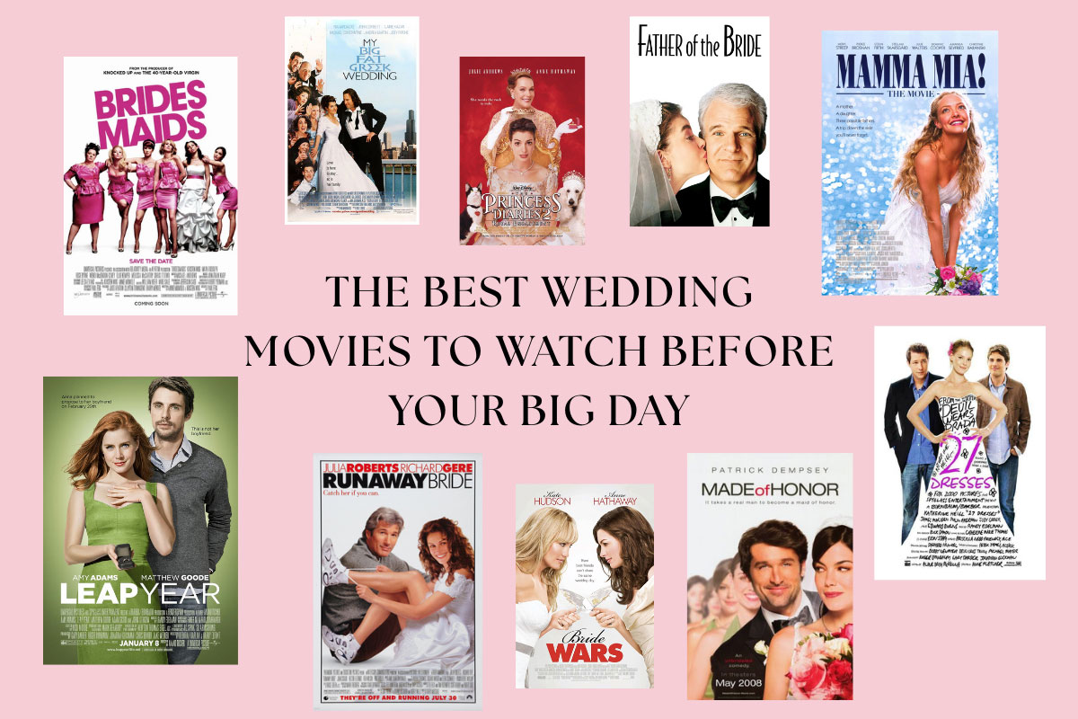 A collage of posters from different wedding movies