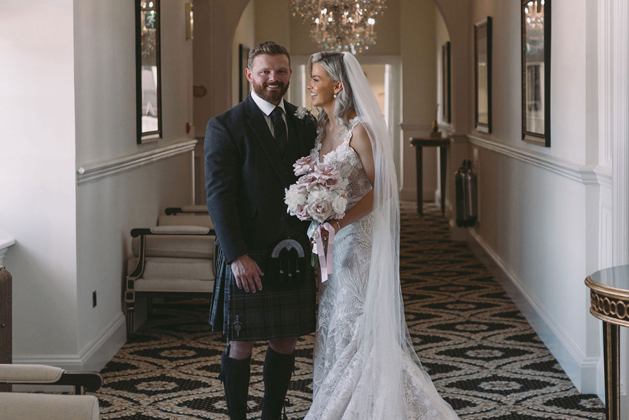 Couple pictures taken by Jessica Withey Photography at Trump Turnberry