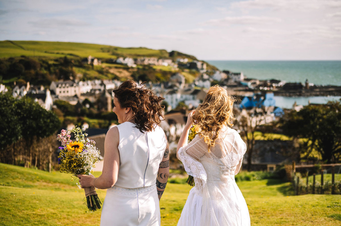 Two Brides Overlooking Portpatrick