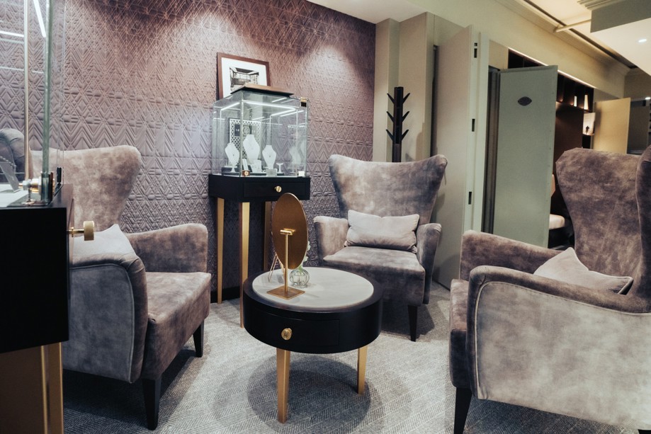 Shop seating area