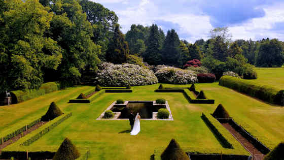 gordon-castle-walled-garden-wedding-drone-walk-scotland