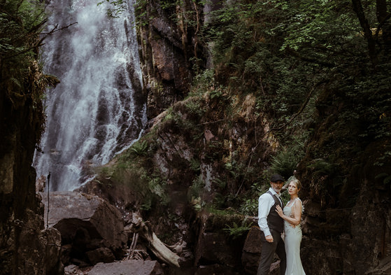 Bride and groom at The Vu.