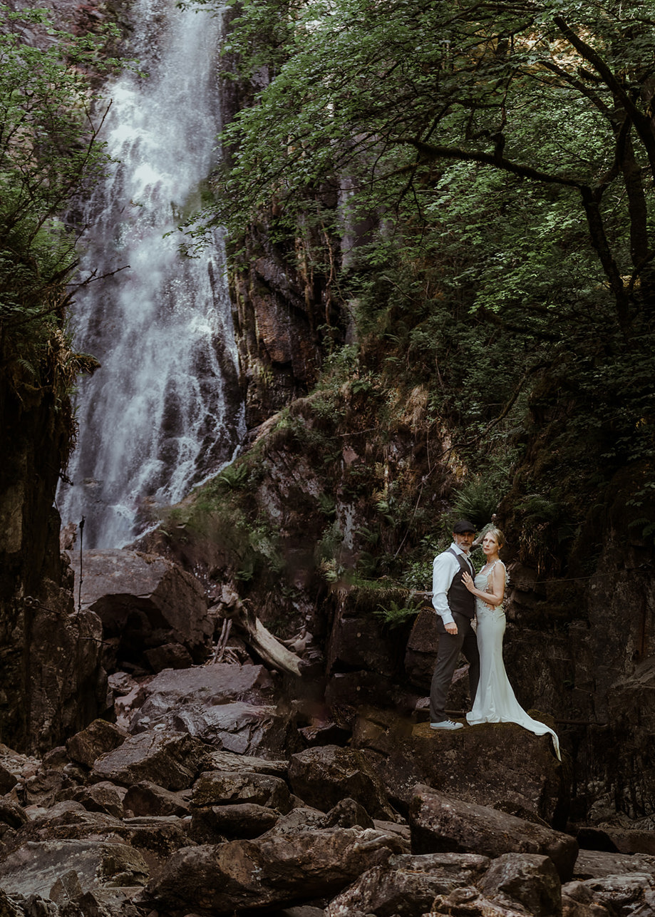 Bride and groom at Glencoe