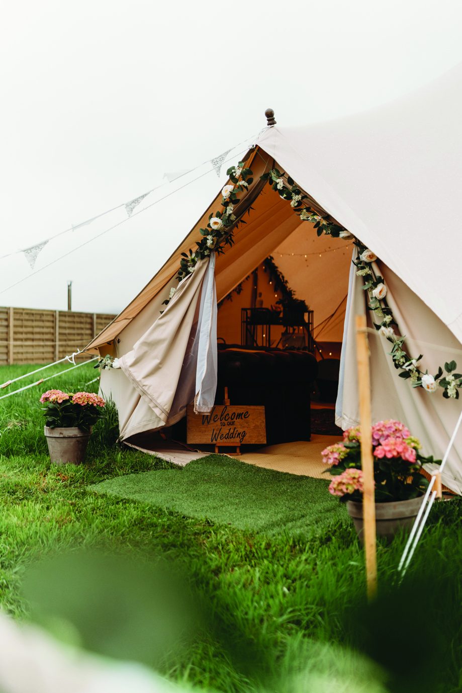 Boho tent at Maycroft Retreat in Perthshire, perfect for hen parties.