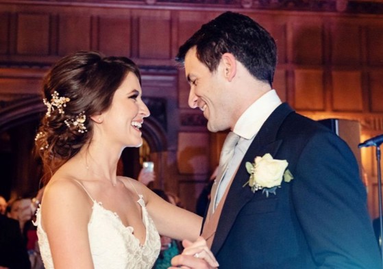 Bride and groom dancing their first dance