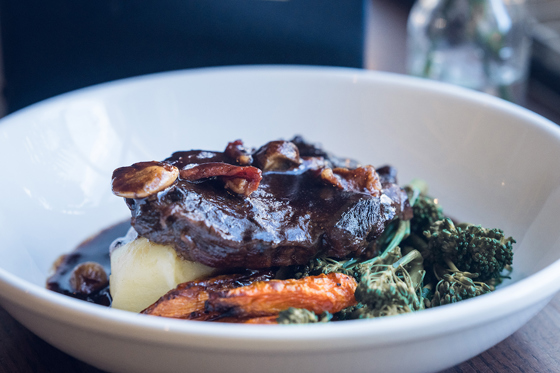 Meat and vegetables main meal by Tatties & Tipples Event Catering.