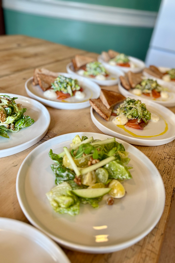 Salad starters by Tatties and Tipples.