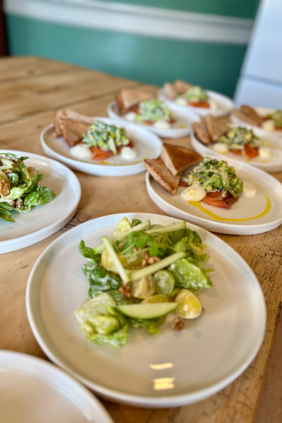 Salad starters by Tatties and Tipples.