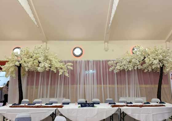 We provide a wide range of products available to hire and services.  We have a photo booth, white soft play, sweet cart etc for entertainment and offer décor hire services from draping to arches to chair cover