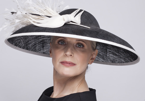 Sally-Ann Provan Millinery - image of model wearing mother of the bride hat