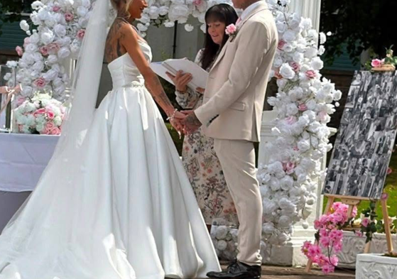 Susan Paul, legal wedding celebrant and TLC Marriage Officer, conducting a wedding ceremony in Scotland