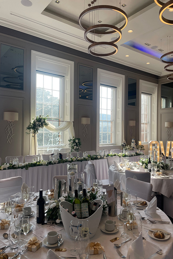 Top table view at The Clayton in Glasgow city centre