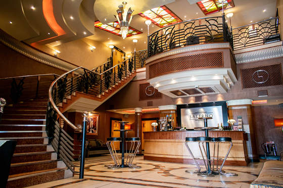 Art Deco inspired Salerno Suite interior at Ingliston Estate and Country Club wedding venue