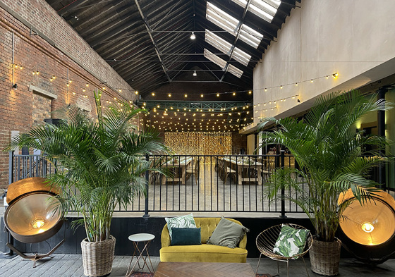 Seating area within main room