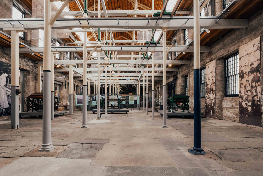 Industrial-style venue space at Verdant Works